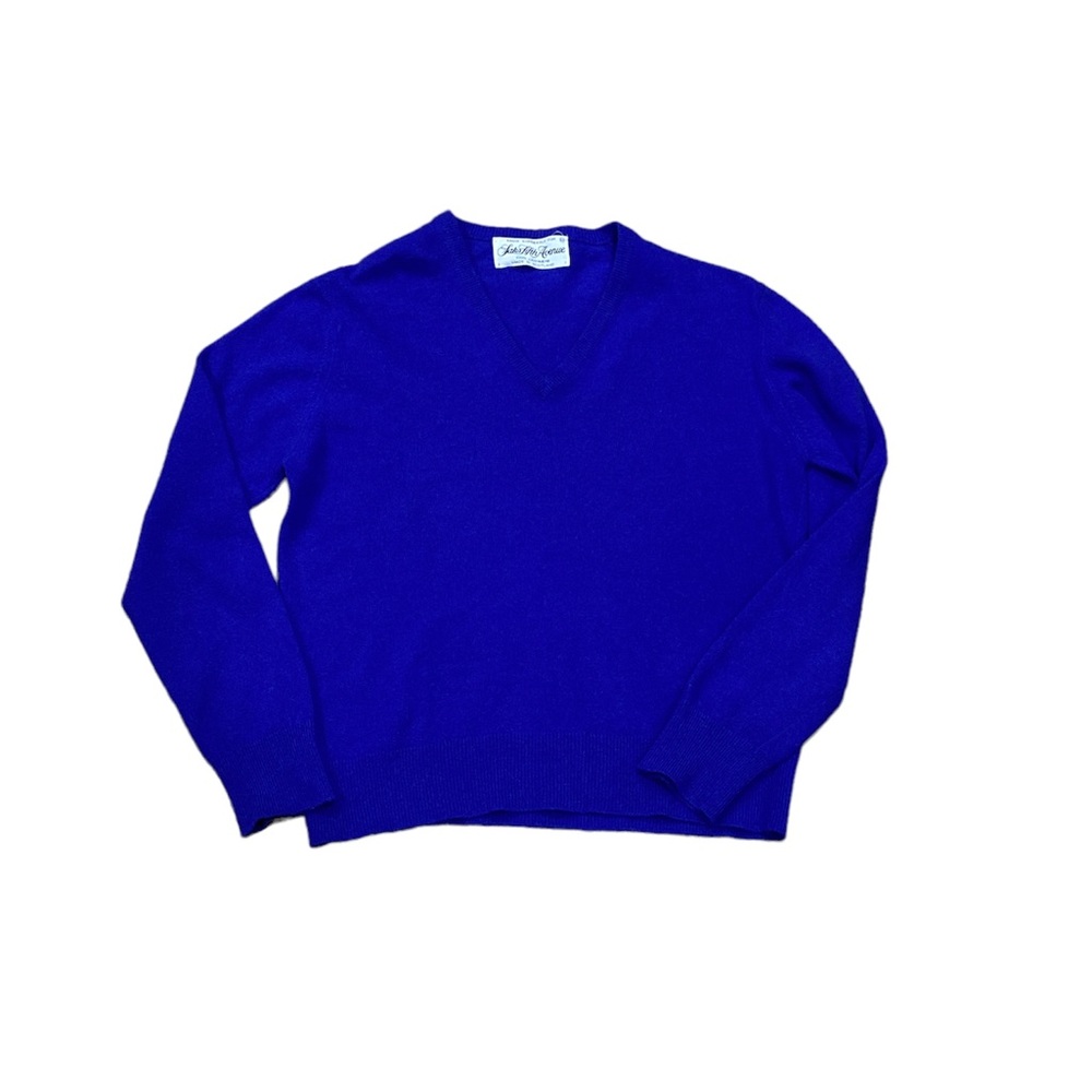Saks Fifth Avenue Blue V-Neck Sweater